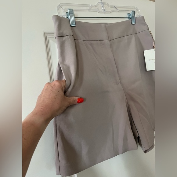 New! Cynthia Rowley Women's High Waist Taupe Shorts Women’s Size 8 - Picture 7 of 12